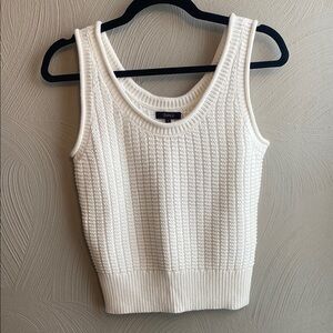 Quince White Sleeveless Sweater